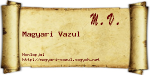 Magyari Vazul névjegykártya